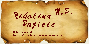 Nikolina Pajičić vizit kartica